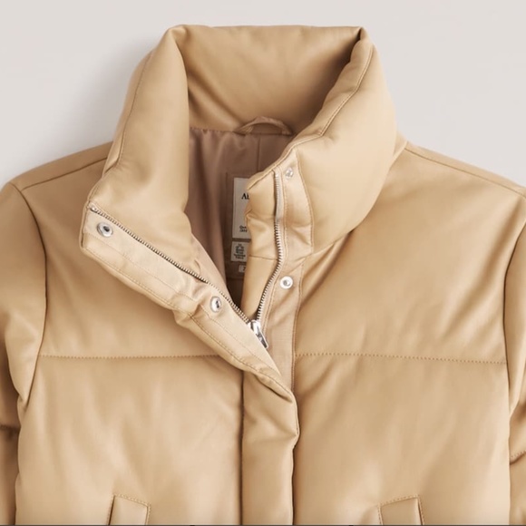 A&F Vegan Leather Mini Puffer - Picture 3 of 9